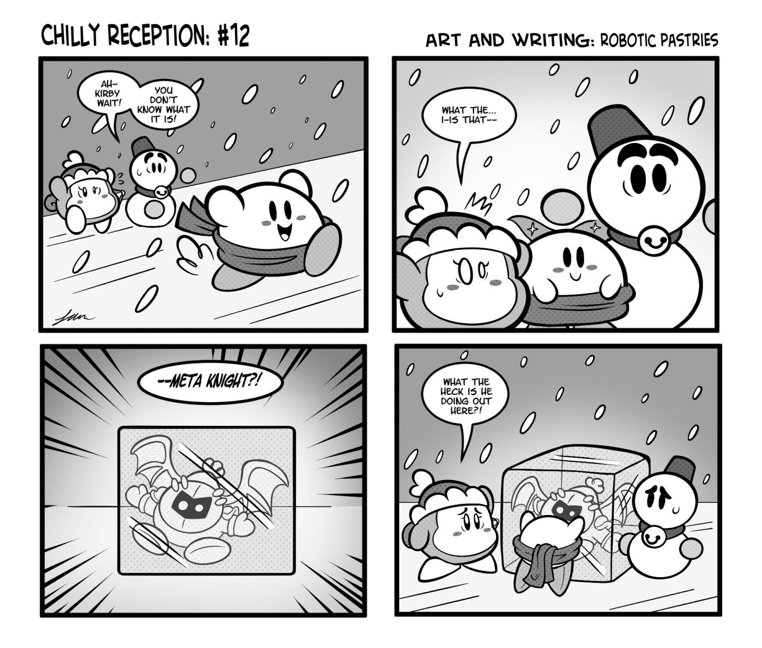 Comic Process- Kirby: Chilly Reception – Robotic Pastries