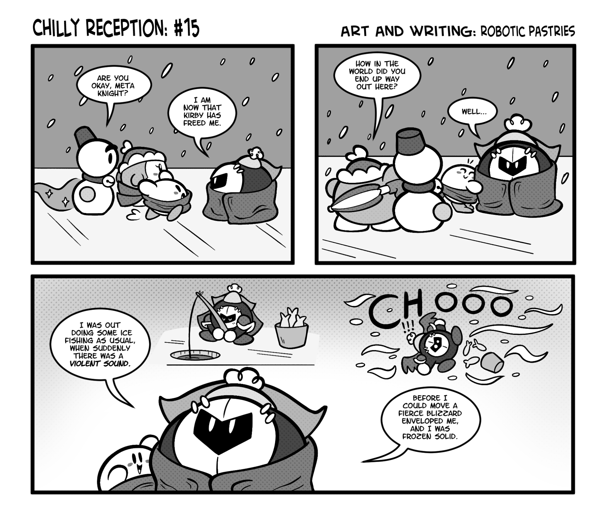 Comic Process- Kirby: Chilly Reception – Robotic Pastries