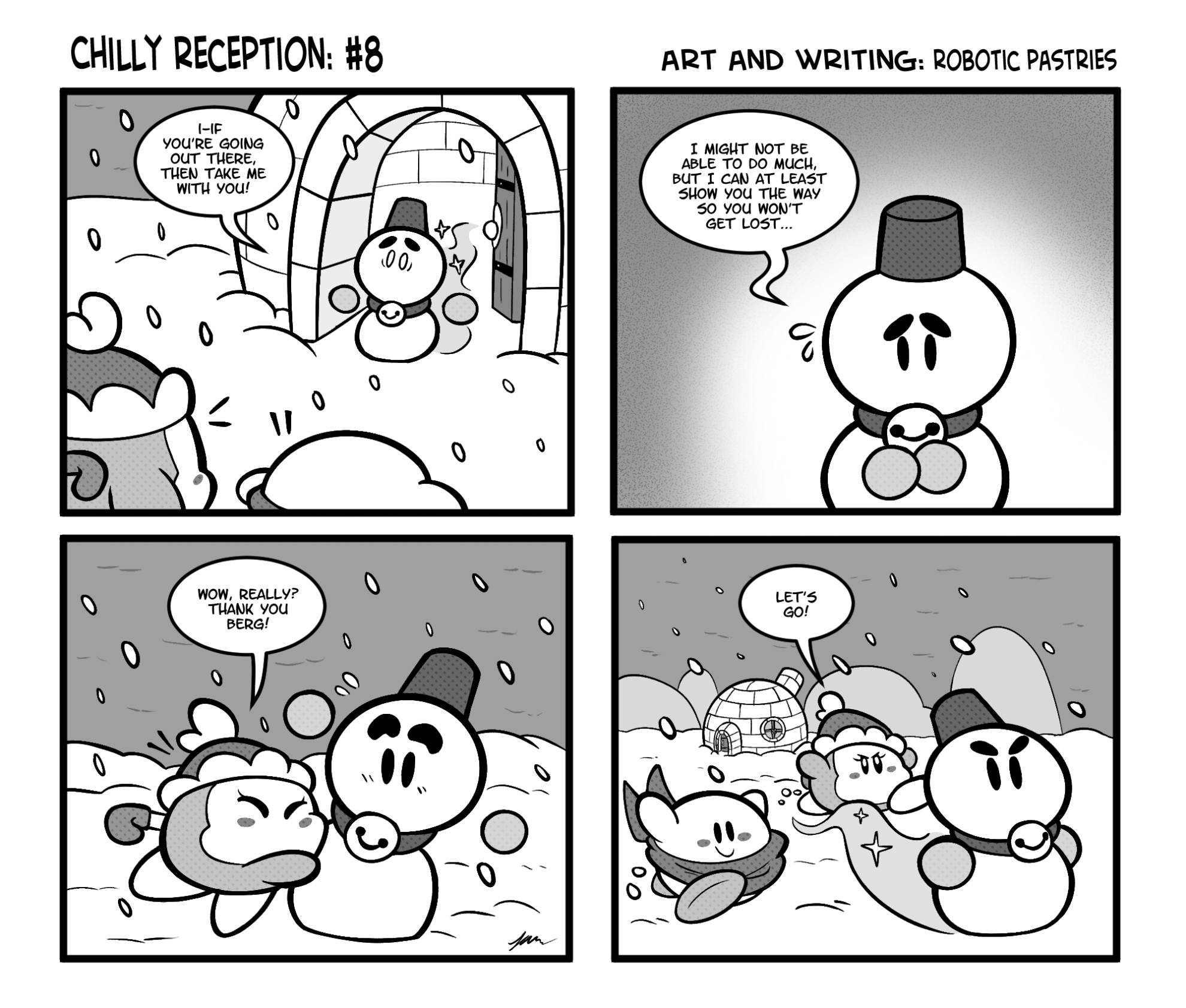 Comic Process- Kirby: Chilly Reception – Robotic Pastries